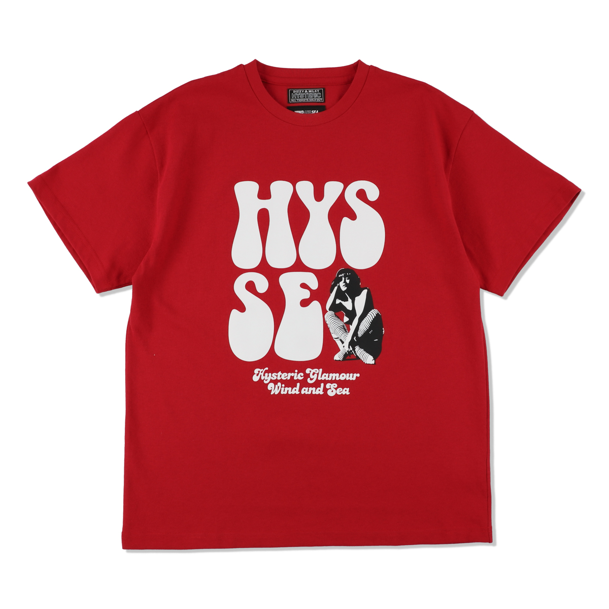HYSTERIC GLAMOUR × WDS L/S T SHIRT RED L-